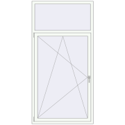 REHAU Brillant-Design 1090x2180 мм Білий (RAL 9016) з двох сторін
