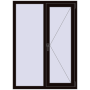 REHAU Euro 60 1050x1440 мм BLACK_BROWN з двох сторін