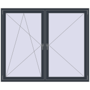 REHAU SYNEGO MD 1800x1500 мм ANTHRACITE_GREY_STRUKTURAL з двох сторін REHAU SYNEGO MD 1800x1500 мм ANTHRACITE_GREY_STRUKTURAL з двох сторін