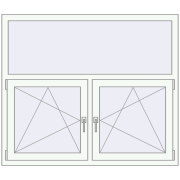 REHAU Euro 60 1400x1200 мм Білий (RAL 9016) з двох сторін