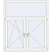 REHAU Brillant-Design 1300x1500 мм Білий (RAL 9016) з двох сторін