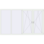 REHAU SYNEGO MD 2870x1700 мм Білий (RAL 9016) з двох сторін REHAU SYNEGO MD 2870x1700 мм Білий (RAL 9016) з двох сторін