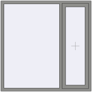 Altest Pony 375 1500x1500 мм RAL 9007 Grey aluminium з двох сторін