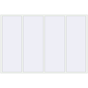REHAU Euro 60 3330x2250 мм Білий (RAL 9016) з двох сторін REHAU Euro 60 3330x2250 мм Білий (RAL 9016) з двох сторін