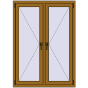 REHAU Euro 70 1050x1450 мм LIGHT_OAK з двох сторін