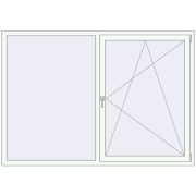 Вікна 2000x1400 мм Altest Pony 375 RAL 9016 Traffic white з двох сторін