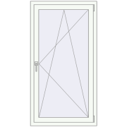 Вікна 800x1500 мм REHAU Euro 60 Білий (RAL 9016) з двох сторін