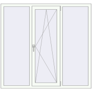 REHAU Euro 60 1600x1500 мм Білий (RAL 9016) з двох сторін