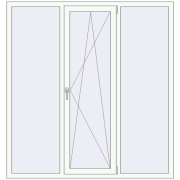 REHAU Euro 70 1700x1800 мм Білий (RAL 9016) з двох сторін