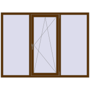 Вікна 1900x1400 мм REHAU Euro 60 WALNUT з двох сторін