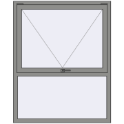 Altest Pony 375 1200x1500 мм RAL 9007 Grey aluminium з двох сторін