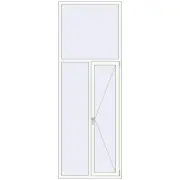 REHAU Euro 70 1060x2960 мм Білий (RAL 9016) з двох сторін REHAU Euro 70 1060x2960 мм Білий (RAL 9016) з двох сторін