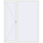 REHAU Euro 70 1900x2300 мм Білий (RAL 9016) з двох сторін