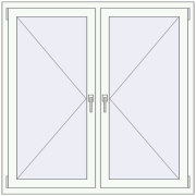 REHAU Euro 60 1300x1300 мм RAL 9017 Traffic black ззовні
