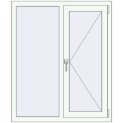 REHAU Euro 60 1000x1200 мм Білий (RAL 9016) з двох сторін