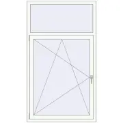 REHAU Euro 70 1050x1830 мм Білий (RAL 9016) з двох сторін