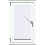 REHAU Euro 60 600x900 мм Білий (RAL 9016) з двох сторін