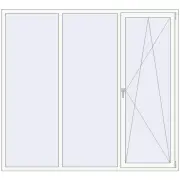 REHAU Euro 60 2220x2030 мм Білий (RAL 9016) з двох сторін