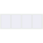 REHAU Euro 60 3400x1200 мм Білий (RAL 9016) з двох сторін