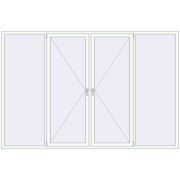 REHAU Euro 60 3000x2000 мм Білий (RAL 9016) з двох сторін