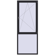 REHAU SYNEGO MD 1000x2600 мм BLACK_ULTI-MATT з двох сторін