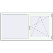 REHAU SYNEGO MD 1500x800 мм Білий (RAL 9016) з двох сторін