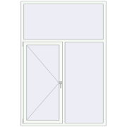 REHAU Euro 70 1500x2200 мм Білий (RAL 9016) з двох сторін