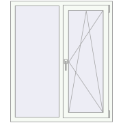 Вікна 1050x1300 мм REHAU Euro 70 Білий (RAL 9016) з двох сторін