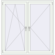 REHAU Euro 70 1500x1500 мм Білий (RAL 9016) з двох сторін
