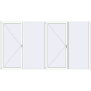 REHAU Euro 60 3260x1800 мм Білий (RAL 9016) з двох сторін