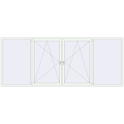 REHAU Euro 70 4000x1600 мм Білий (RAL 9016) з двох сторін REHAU Euro 70 4000x1600 мм Білий (RAL 9016) з двох сторін