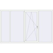 REHAU Euro 60 2750x1750 мм Білий (RAL 9016) з двох сторін