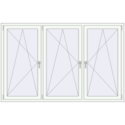 REHAU Euro 70 2100x1350 мм Білий (RAL 9016) з двох сторін