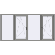 Altest Pony 375 2400x1200 мм RAL 9007 Grey aluminium з двох сторін
