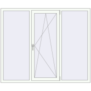 Вікна 1800x1500 мм REHAU SYNEGO MD Білий (RAL 9016) з двох сторін