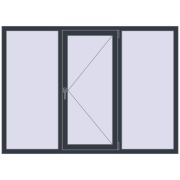 REHAU Euro 70 1870x1350 мм ANTHRACITE_GREY_STRUKTURAL з двох сторін REHAU Euro 70 1870x1350 мм ANTHRACITE_GREY_STRUKTURAL з двох сторін