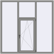 Altest Pony 375 1800x1800 мм RAL 9007 Grey aluminium з двох сторін