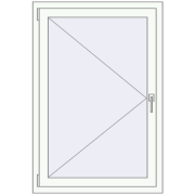 Вікна 900x1300 мм REHAU Euro 70 Білий (RAL 9016) з двох сторін