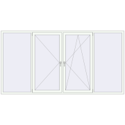 REHAU Euro 60 3100x1600 мм Білий (RAL 9016) з двох сторін