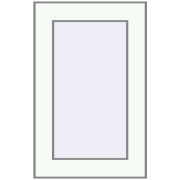 Altest Pony 375 330x450 мм RAL 9016 Traffic white з двох сторін