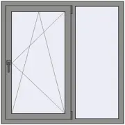 Altest Pony 375 1200x1200 мм RAL 9007 Grey aluminium з двох сторін Altest Pony 375 1200x1200 мм RAL 9007 Grey aluminium з двох сторін