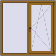 REHAU Brillant-Design 1300x1300 мм LIGHT_OAK з двох сторін