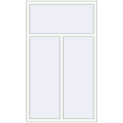 REHAU Euro 60 1120x1920 мм Білий (RAL 9016) з двох сторін REHAU Euro 60 1120x1920 мм Білий (RAL 9016) з двох сторін