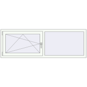 REHAU SYNEGO MD 1800x600 мм Білий (RAL 9016) з двох сторін