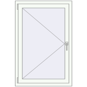 Вікна 800x1150 мм REHAU Euro 60 Білий (RAL 9016) з двох сторін