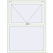 REHAU Euro 70 1070x1450 мм Білий (RAL 9016) з двох сторін