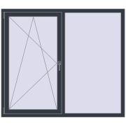 REHAU SYNEGO MD 1600x1400 мм ANTHRACITE_GREY_STRUKTURAL з двох сторін REHAU SYNEGO MD 1600x1400 мм ANTHRACITE_GREY_STRUKTURAL з двох сторін