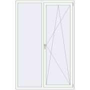 REHAU Euro 60 1400x2100 мм Білий (RAL 9016) з двох сторін