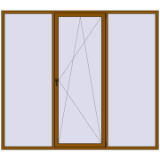 REHAU SYNEGO MD 2600x2300 мм GOLDEN OAK з двох сторін