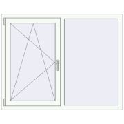 REHAU SYNEGO MD 1350x1060 мм Білий (RAL 9016) з двох сторін